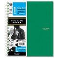 Coolcrafts 1 Subject Wirebound College Notebook - Green CO22385